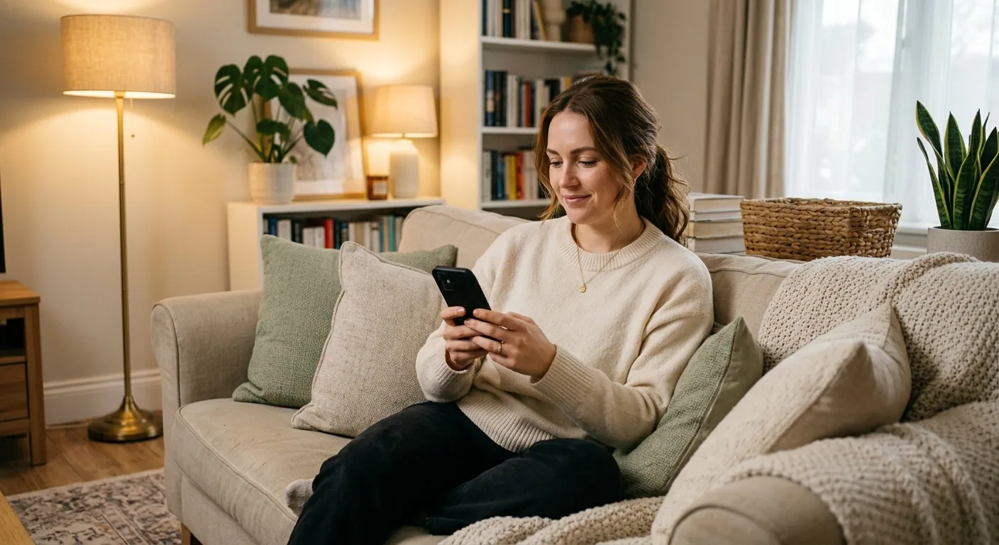 Shy person using online dating comfortably - Dating advice for introverts